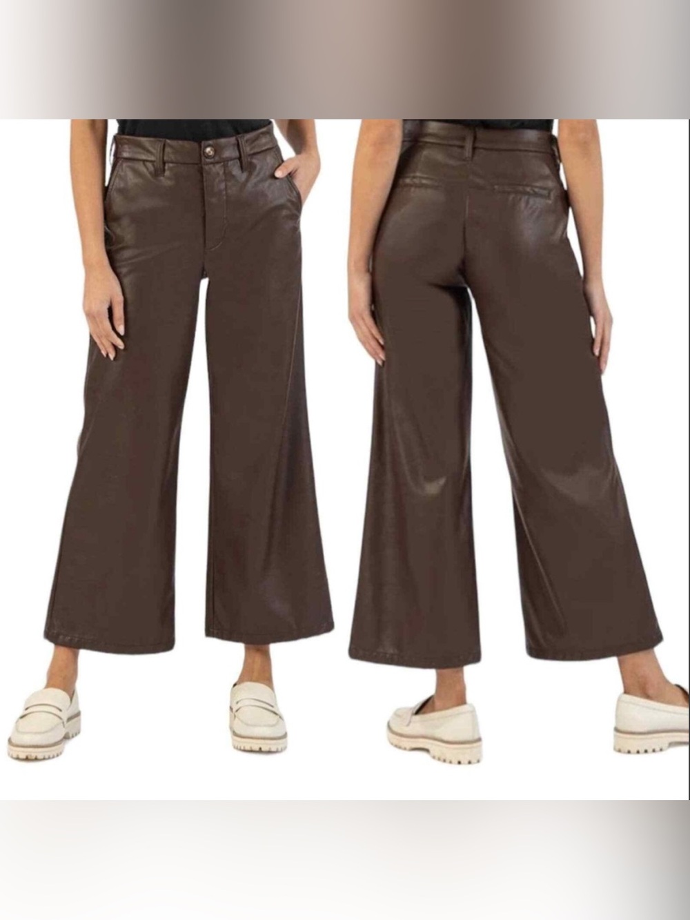Aubrielle Vegan Leather Pants | Size 8